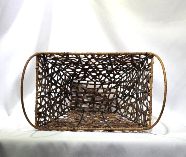 Vintage Boho Basket With Handles - Image 5