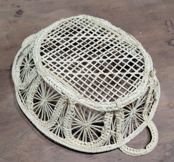 Vintage Boho Dainty Small Wicker Basket With Handles - Image 4