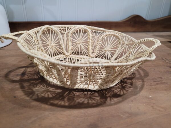 Vintage Boho Dainty Small Wicker Basket With Handles - Image 5