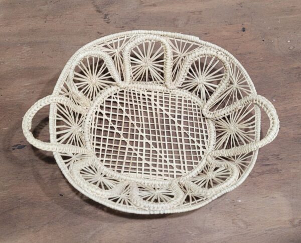 Vintage Boho Dainty Small Wicker Basket With Handles - Image 6