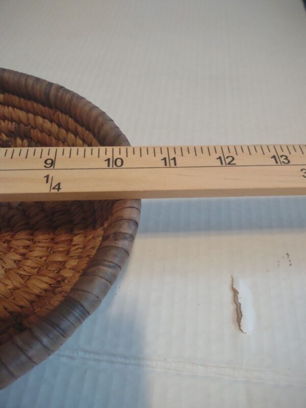 Vintage Boho Hand Woven Coil Natural Wicker Oval Farmhouse Basket Cottagecore - Image 6