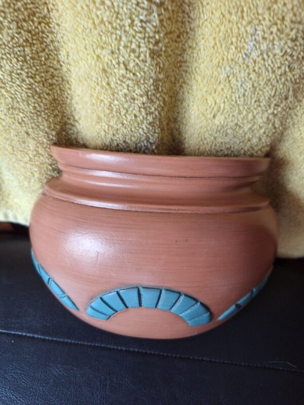 Vintage Boho Wall Hanging Planter Basket - Aztec 4" x 5.75"