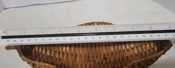 Vintage BoHo Woven Wicker Acorn Shaped Basket 9"x6" - Image 4