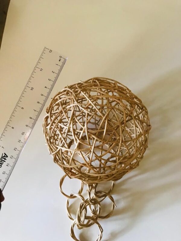 Vintage Ceiling Rattan Woven Sphere Ball Natural Easy Fit Deco Light/Lamp Shade - Image 2