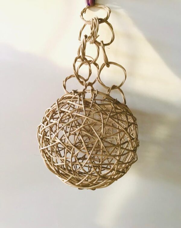 Vintage Ceiling Rattan Woven Sphere Ball Natural Easy Fit Deco Light/Lamp Shade - Image 3