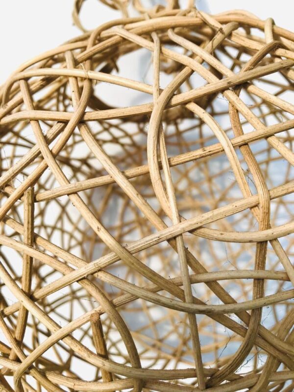 Vintage Ceiling Rattan Woven Sphere Ball Natural Easy Fit Deco Light/Lamp Shade - Image 4