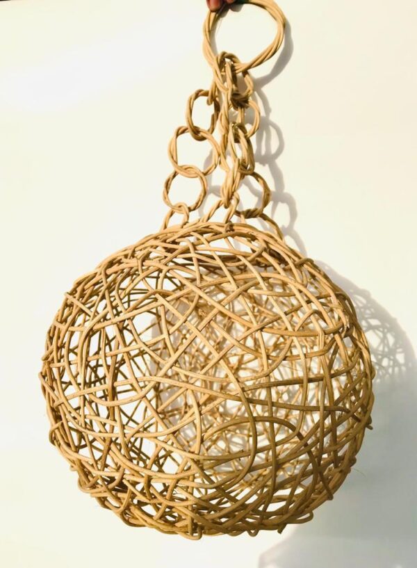 Vintage Ceiling Rattan Woven Sphere Ball Natural Easy Fit Deco Light/Lamp Shade - Image 5