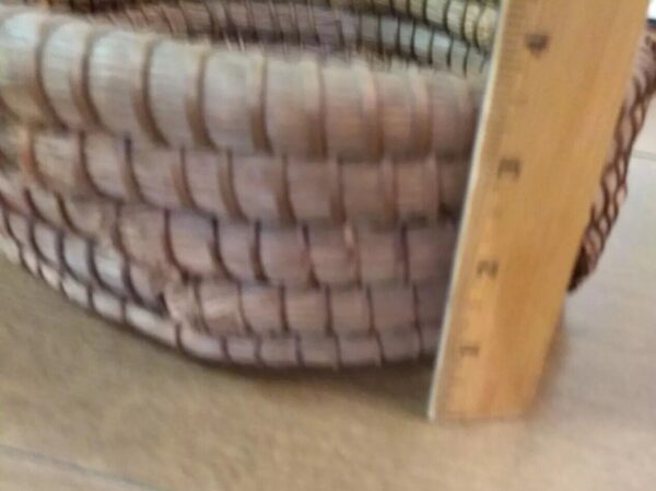 Vintage Coil Handmade Hand Woven Basket Tray Antique? - Image 5