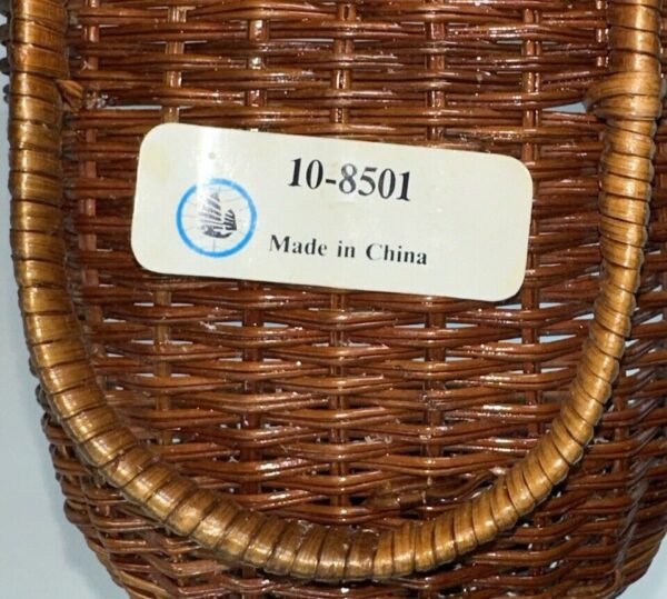 Vintage Duck Basket Wicker Rattan Woven Boho Country Decor 10” Number10-8501 - Image 5