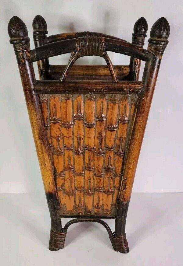 Vintage Faux Bamboo Umbrella Holder Stand - Image 4