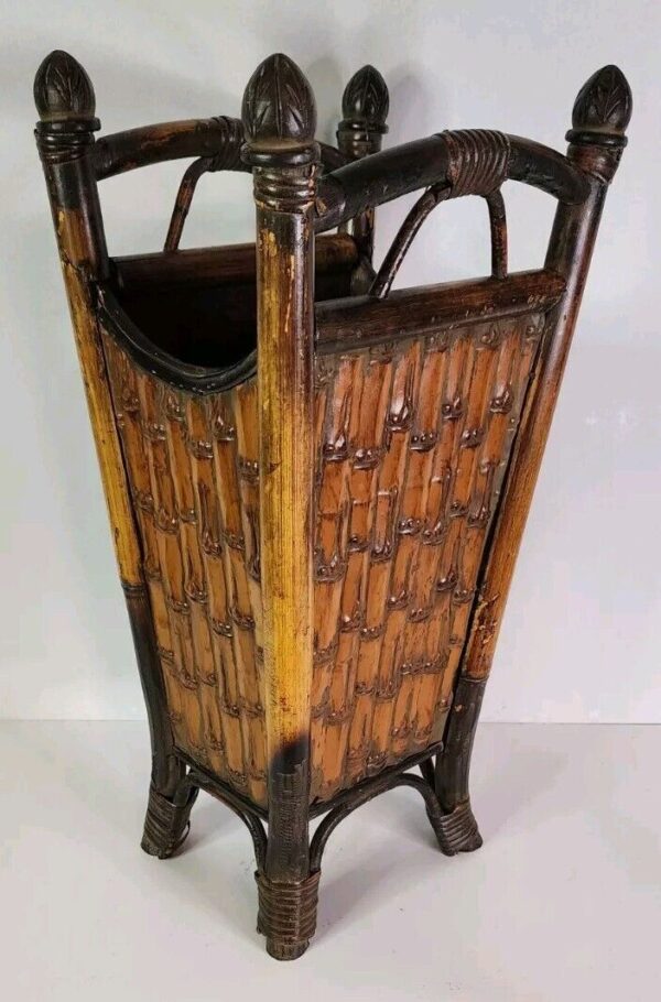 Vintage Faux Bamboo Umbrella Holder Stand - Image 6