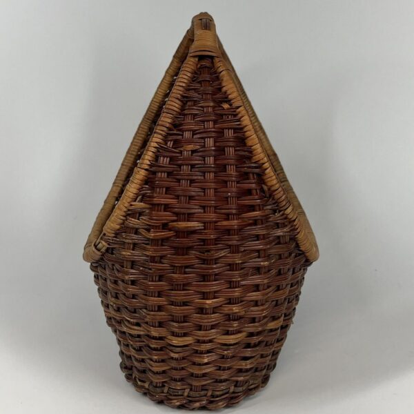 Vintage Gondola Basket Woven Crescent Wicker Market Boho Farmhouse 11” x7” x11” - Image 6