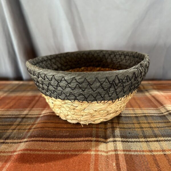 Vintage Hand Woven Mini Basket Sweet Boho Home Decor Natural - Image 2