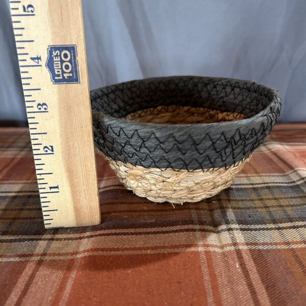 Vintage Hand Woven Mini Basket Sweet Boho Home Decor Natural - Image 5