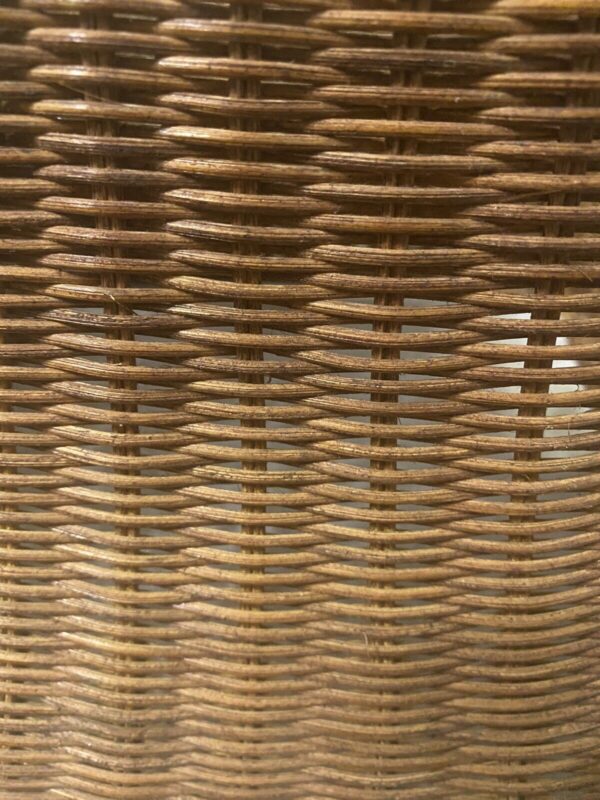 Vintage Heavy Woven Wicker Natural Lampshade - Image 4