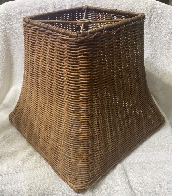 Vintage Heavy Woven Wicker Natural Lampshade