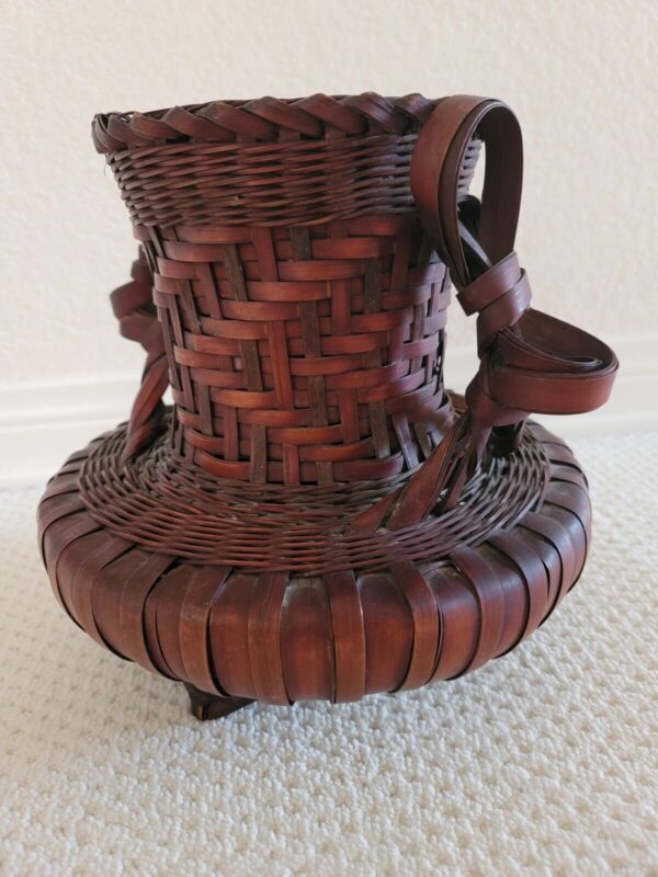 Vintage IKEBANA Japanese Woven 10" Bamboo Basket - Image 3