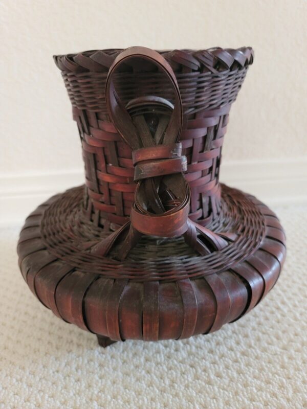 Vintage IKEBANA Japanese Woven 10" Bamboo Basket - Image 5