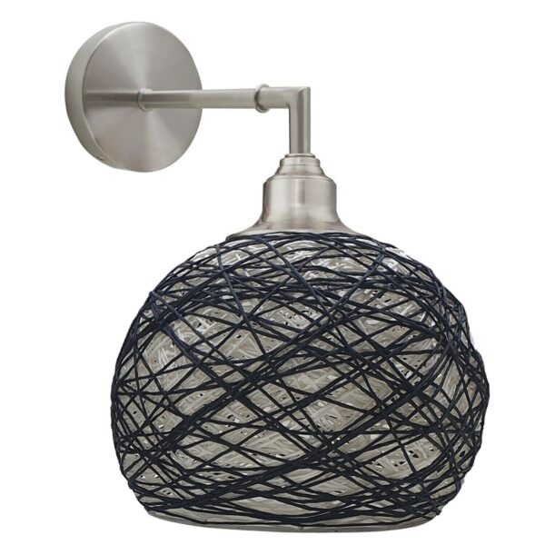 Vintage Industrial Wall Light Shade Retro Rattan Lampshade Sconce Wall Lights UK - Image 6