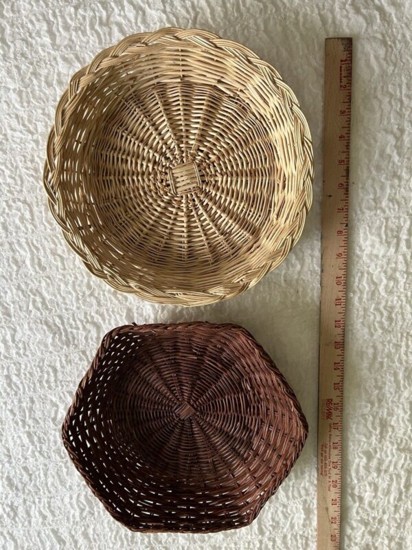 Vintage Lot of 10 Wicker Basket Wall MCM Boho Farmhouse Wall Decor EB-665 - Image 6