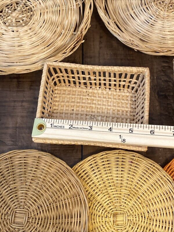 Vintage Lot of 12 Wicker/Grass Woven Baskets/Trivets/Wall Decor - Image 2