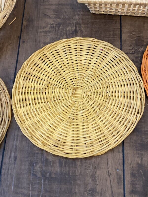 Vintage Lot of 12 Wicker/Grass Woven Baskets/Trivets/Wall Decor - Image 5