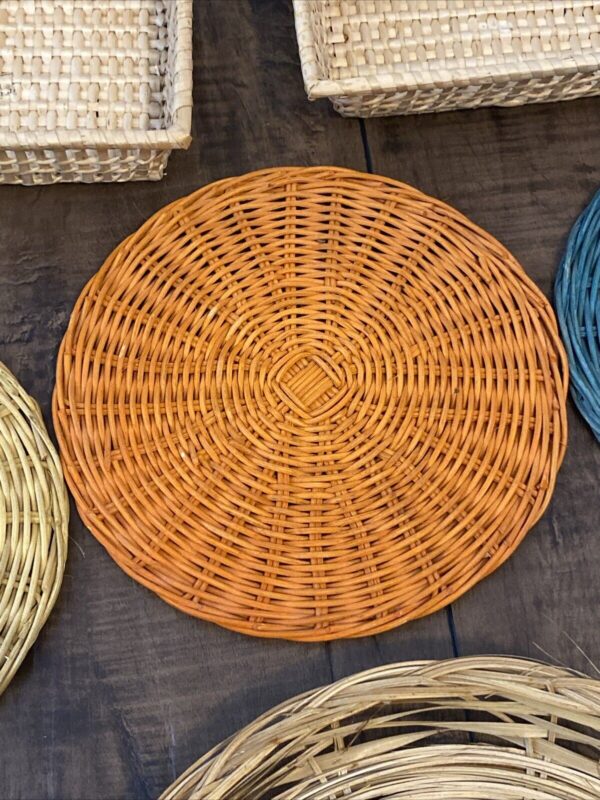 Vintage Lot of 12 Wicker/Grass Woven Baskets/Trivets/Wall Decor - Image 6