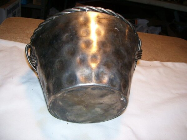 Vintage Metalware Art Woven Silverplated? Basket - Image 3