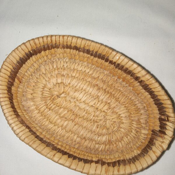 Vintage Miniature Hand Woven Trinket Basket - Image 5