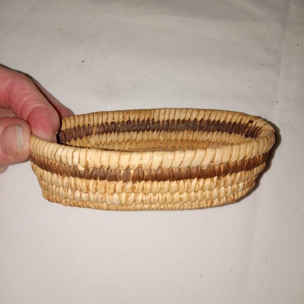 Vintage Miniature Hand Woven Trinket Basket