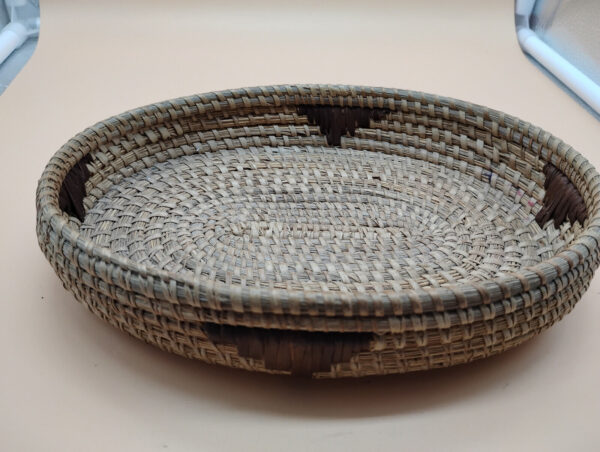 Vintage Native American Indian Hand Woven Tight Weave 9x6" Basket Boho Decor - Image 2