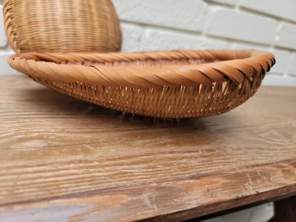 Vintage Nesting Teardrop Basket Bowl Set of 2 Boho Wall Décor - Image 3