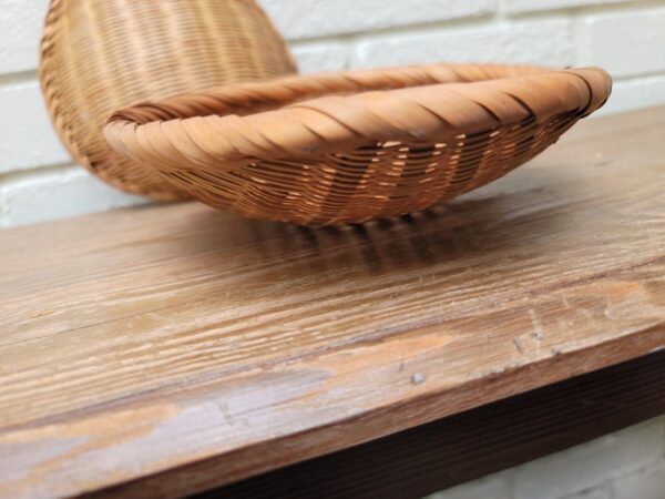 Vintage Nesting Teardrop Basket Bowl Set of 2 Boho Wall Décor - Image 6