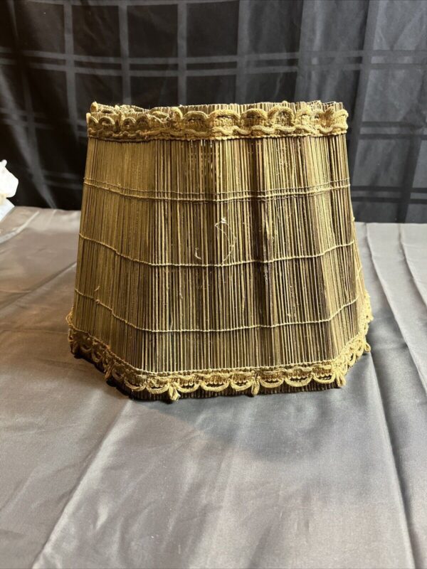 Vintage Rattan Lamp Shade Light Shade 9” Tall