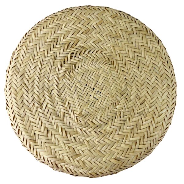 Vintage Rattan Wicker Basket Box with Lid Boho Round Natural Woven Storage 10" - Image 6