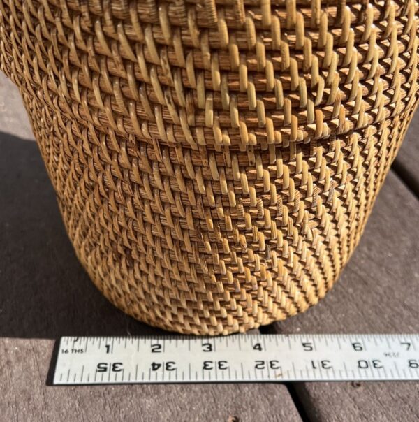 Vintage Round Woven Rattan Wicker Basket Planter Pot Boho - Image 5