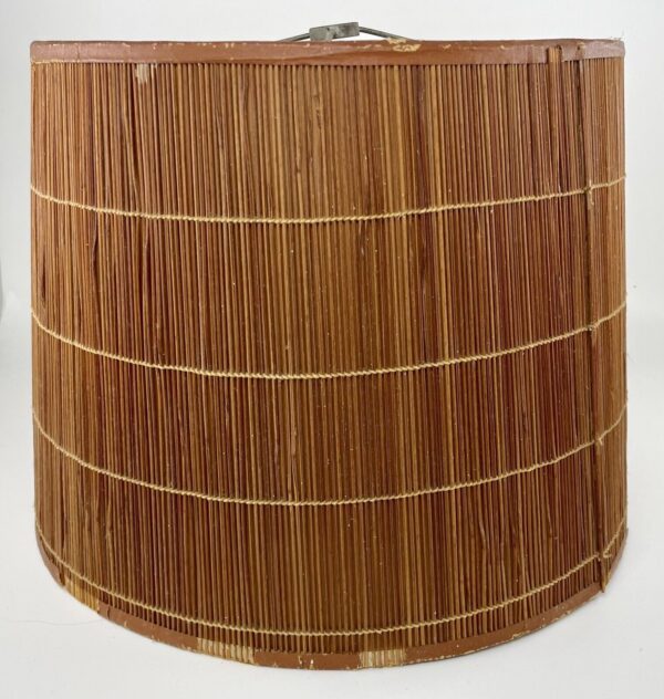 Vintage Tapered Drum Wicker Lampshade Lamp Shade MCM Tiki - Image 4