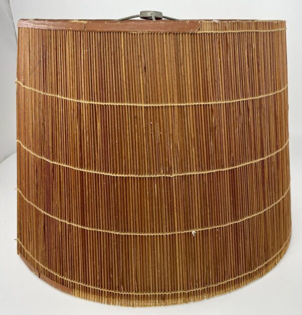 Vintage Tapered Drum Wicker Lampshade Lamp Shade MCM Tiki - Image 6