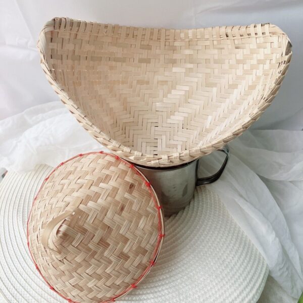 Vintage Thai Handicraft Cooker Bamboo Basket Steamer Sticky Rice Dim Sum - Image 5