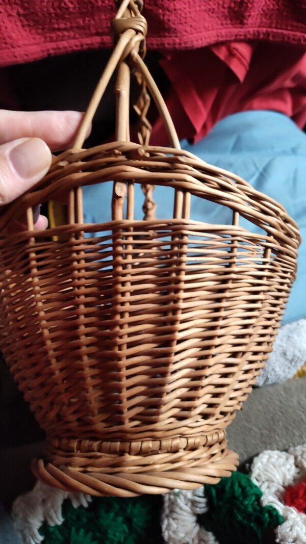 vintage wicker basket with handle