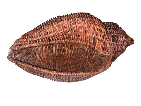 Vintage Wicker Decorative Clam Shell Basket Planter - Image 3