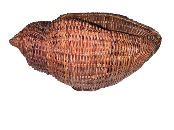 Vintage Wicker Decorative Clam Shell Basket Planter - Image 6