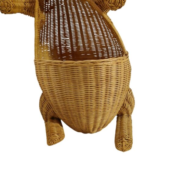 Vintage Wicker Kangaroo Storage Basket Hamper Plant Toilet Paper Holder 22" - Image 5