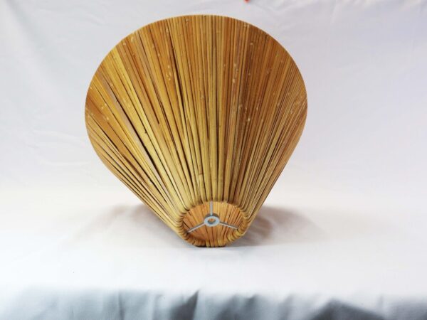 Vintage Wicker Lamp Shade Straw Rattan Coastal Tiki Farmhouse Boho 16" Dia - Image 2