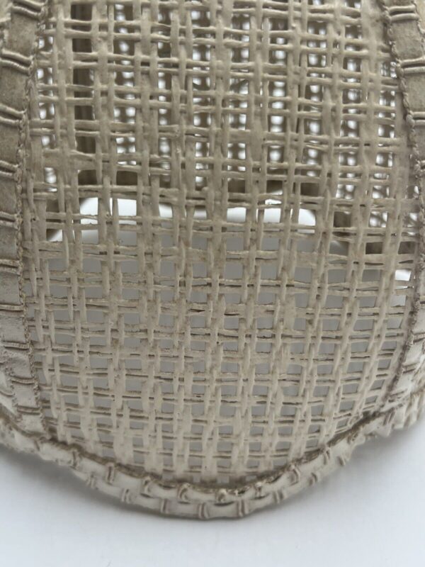 Vintage Wicker Rattan White Lampshade Tulip Mid Century Retro 9.5" - Image 6