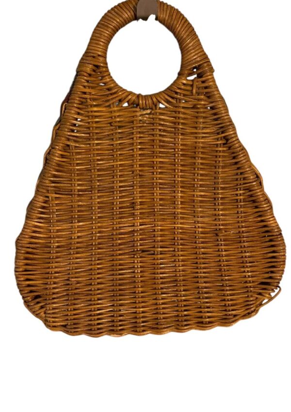 Vintage Wicker Wall Pocket Basket Decor Planter Versatile Home Decor Boho Farm - Image 2