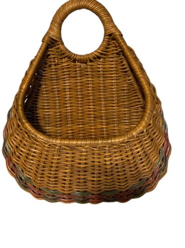 Vintage Wicker Wall Pocket Basket Decor Planter Versatile Home Decor Boho Farm - Image 7