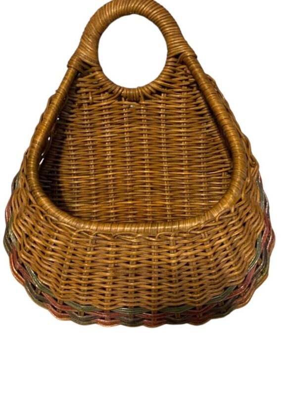 Vintage Wicker Wall Pocket Basket Decor Planter Versatile Home Decor Boho Farm