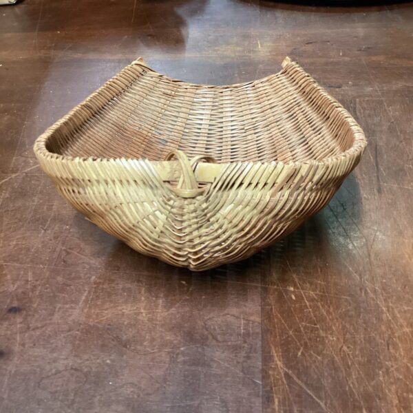 Vintage Wicker Winnowing Basket Woven Grain Scoop Boho Bohemian Decor - Image 5