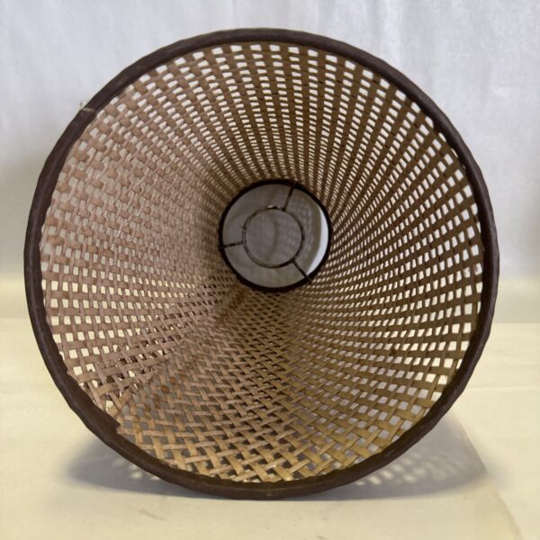 Vintage Woven Wicker Basket Cone Lamp Shade Retro Mid Century 6.5w x 9h x 3.5w - Image 4